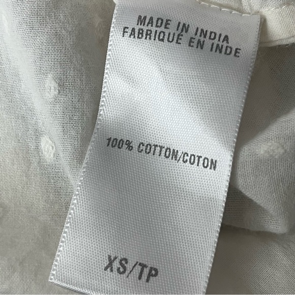 Lucky Brand Vtg Y2k Swiss Dot Crochet Blouse Boho Peasent Ethereal Beach Coastal - Picture 8 of 11